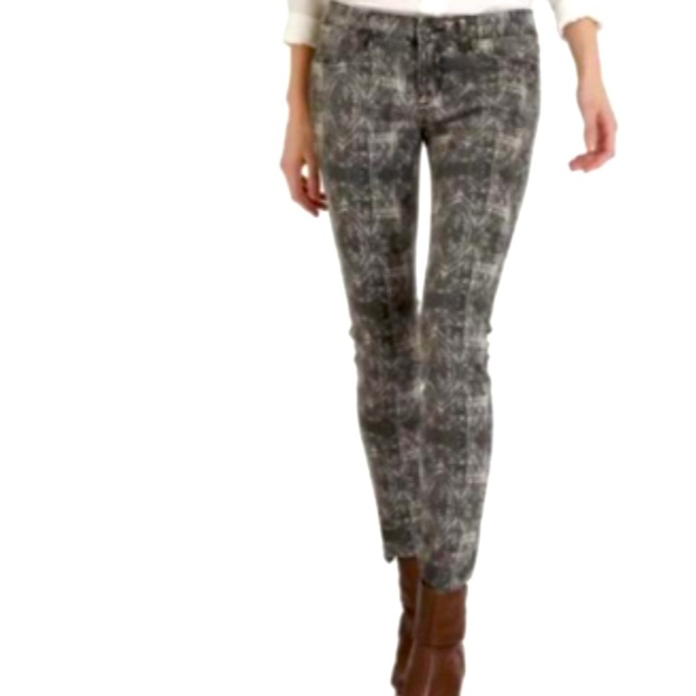 women’s skinny jeans geometric pant ankle length crop